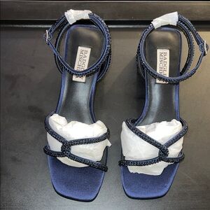 Badgley Mischka Dark Blue Strappy Sandals